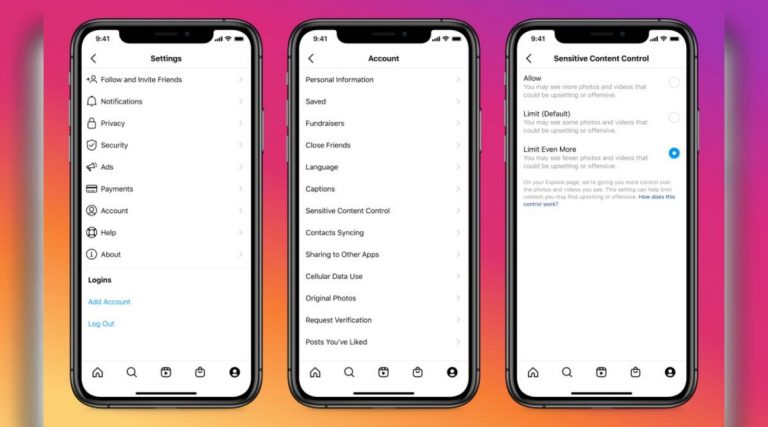 Instagram adds a new Sensitive Content Control option