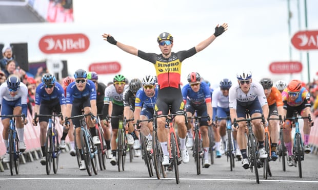 Wout van Aert powers to late Tour of Britain triumph in dramatic finale