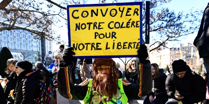 France: Police fire tear gas to stop advance of ‘Freedom Convoy’